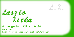 laszlo kitka business card